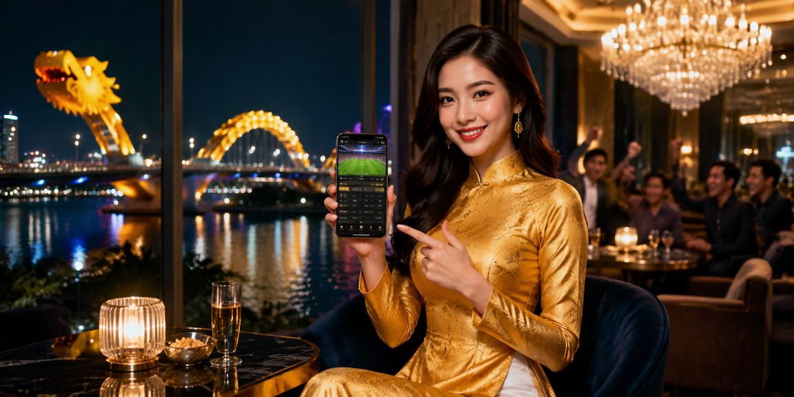 Người dùng cầm điện thoại tham gia cá cược thể thao tại Đà Nẵng